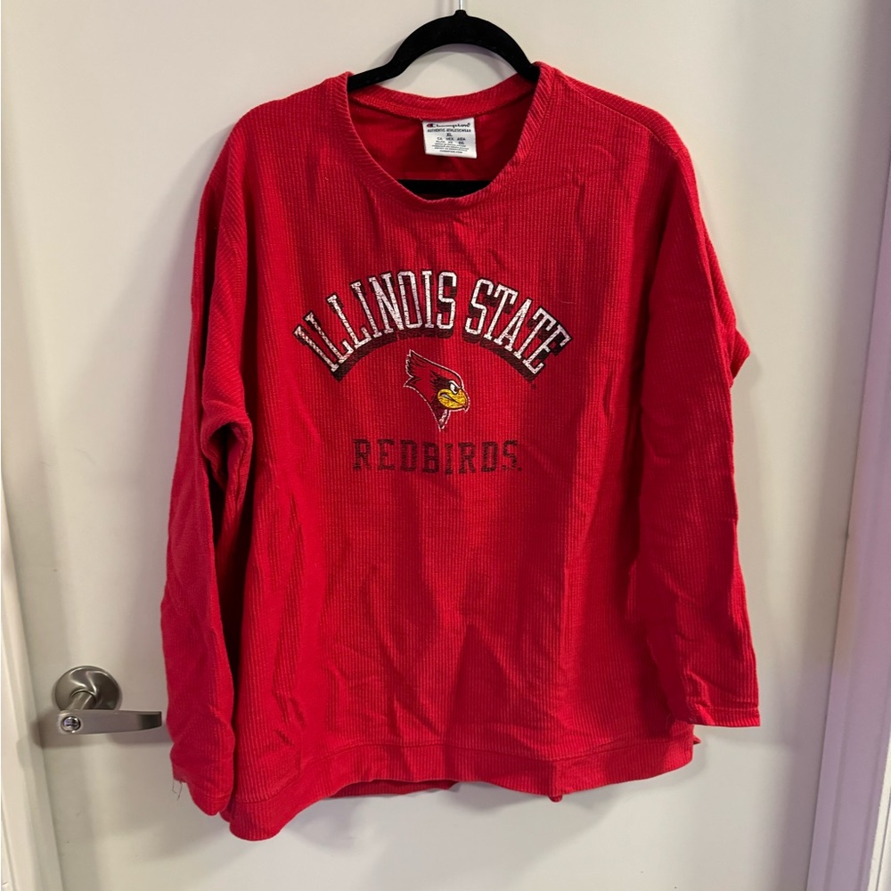 XL Champion Red Corded Crew Illinois State University Redbirds Spiritwear